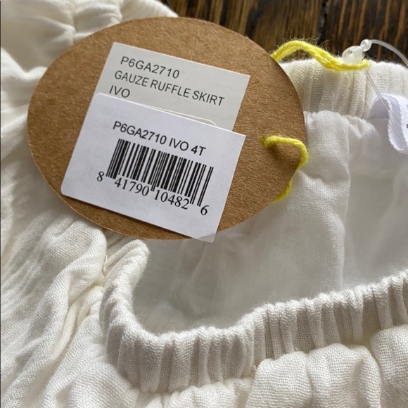 EGG Susan Lazar ivory gauze ruffle skirt 4 years - Picture 3 of 5